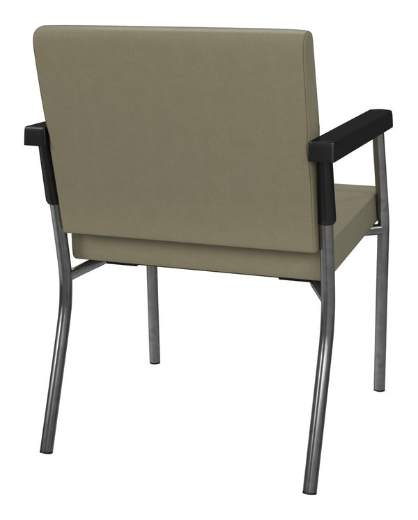 OSP Home Furnishings Bariatric Guest Chair with Reinforced Metal Frame and Pu Arm Pads for Medical Waiting Rooms BC9601-R106