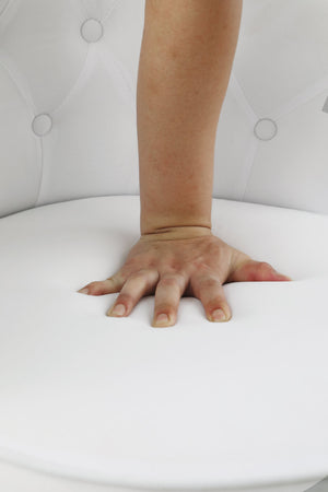 English Elm 360 Degree Swivel Cuddle Barrel Accent Storage Chairs Plush Velvet Round Armchair with Hidden Storage and Luxurious Comfort White W1420P198929