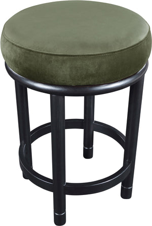 Meridian Furniture Monette Velvet Counter Stool with Black Ash Legs for Kitchen Island Seating 977Green-C
