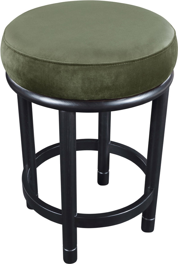 Meridian Furniture Monette Velvet Counter Stool with Black Ash Legs for Kitchen Island Seating 977Green-C
