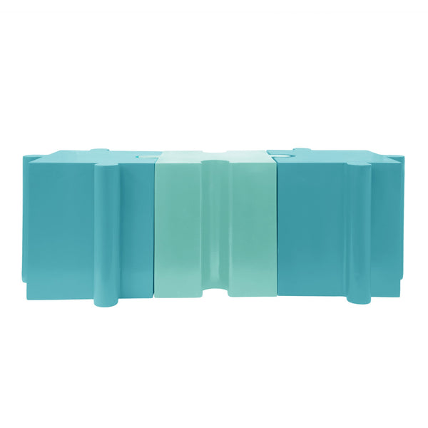 English Elm Christopher Knight Home® - Puzzle Art Side Table - Modular Light Blue Mgo Design For Indoor & Outdoor Custom Layouts, Versatile! N770P347931L