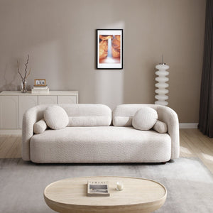 English Elm C3-2508luxury Boucle Fleece 3 Seat Sofa Overstuffed Cushions Modern Living Room W2664P421060