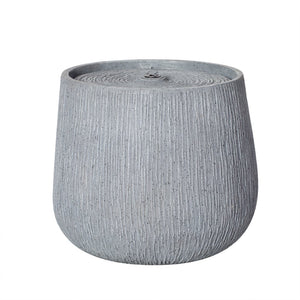 English Elm 12.99"h Gray Polyresin Bowl Fountain with Led Glow for Patio Tabletop Decor N765P355060G