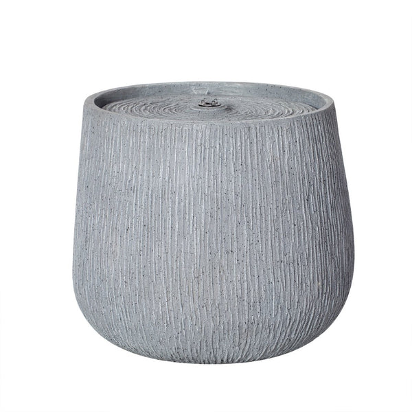 English Elm 12.99"h Gray Polyresin Bowl Fountain with Led Glow for Patio Tabletop Decor N765P355060G