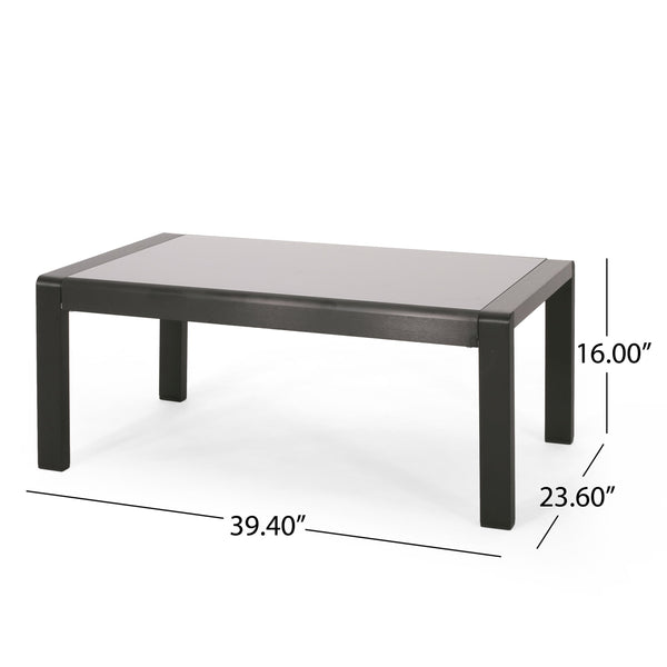 English Elm Christopher Knight Home® - MAYA Grey Maya Bay KD Coffee Table — Aluminum Weather-Resistant Modern Minimalist 39.4"x23.6" 69969.00
