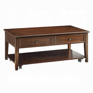 English Elm Walnut Lift-Top Coffee Table with Dual Storage Compartments, Mobile Shelf on Casters, Timeless Design B062P209099