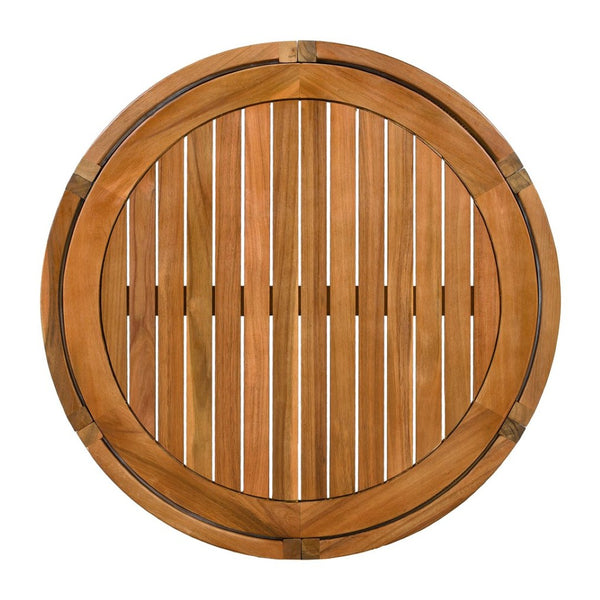 English Elm 27.95" Acacia Hardwood Outdoor Coffee Table with Handwoven Rope Base Boho Patio Accent N767P367657A