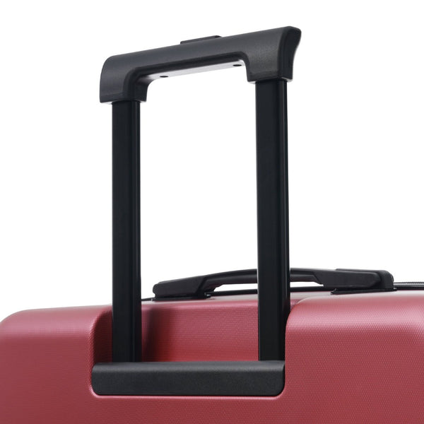 English Elm Luggage 5 Piece Hardside Abs Set with Front Access Carry on and Tsa Spinner Wheels Red N732P391544R