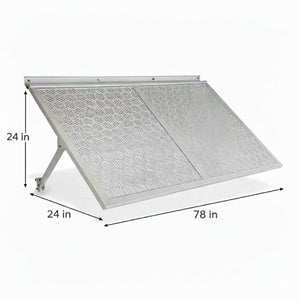English Elm Haze Aluminum Exterior Awning White Powder Coat Finish for Entryways and Windows B2755P462230