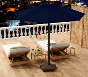 English Elm Outdoor Fillable Hdpe Patio Umbrella Stand Base Heavy Duty Round Poolside Anchor T3971P427700