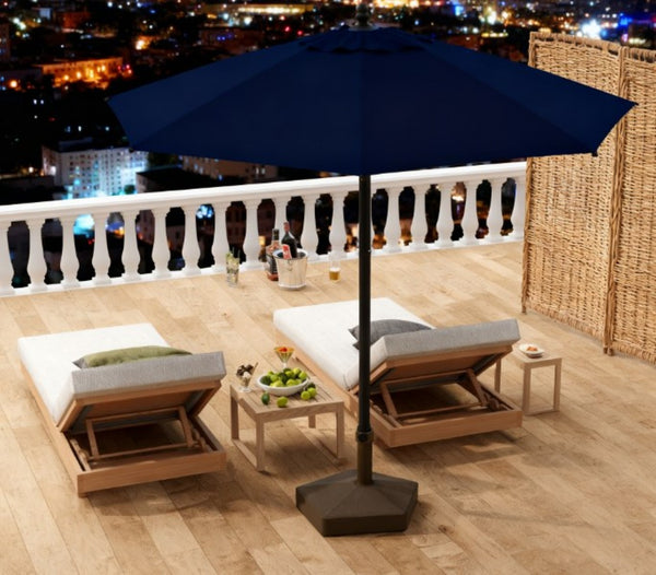 English Elm Outdoor Fillable Hdpe Patio Umbrella Stand Base Heavy Duty Round Poolside Anchor T3971P427700