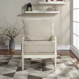 OSP Home Furnishings Kaylee Spindle Chair Beige Linen