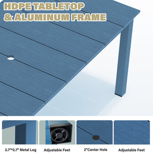English Elm A Versatile Outdoor Dining Table - Modern All-Weather Design For Patios, Balconies & Gardens T3898P371452
