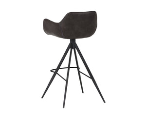 Sunpan OWEN Swivel Barstool in Town Grey - Industrial-Modern Comfort for Kitchen, Bar & Dining Spaces 103246