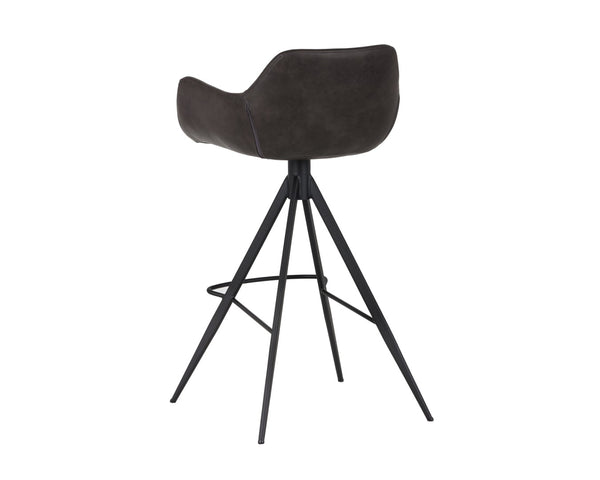 Sunpan OWEN Swivel Barstool in Town Grey - Industrial-Modern Comfort for Kitchen, Bar & Dining Spaces 103246