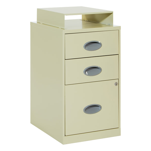 OSP Home Furnishings Metal File Cabinet Tan