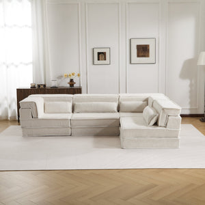 English Elm Compression Mahjong Sofa - Versatile Modular Floor Bed With Memory Foam & Soft Fleece, No Assembly W3723S00023