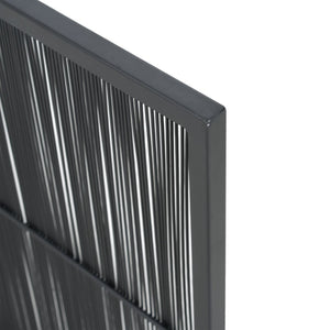 English Elm Willow Iron Fireplace Screen Powder Coated Vertical Bar Grid for Modern Interiors Black N775P386927B