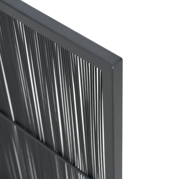 English Elm Willow Iron Fireplace Screen Powder Coated Vertical Bar Grid for Modern Interiors Black N775P386927B