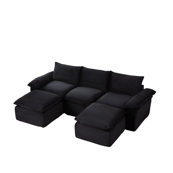 English Elm Modern Corduroy Cloud Sofa – Stylish, Modular Design For Ultimate Comfort In Any Living Space! W3396S00021