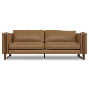 English Elm Richard 83-Inch Genuine Leather Sofa - Eco-Friendly, Durable Comfort For Modern Living Rooms B136P364288-GIGA