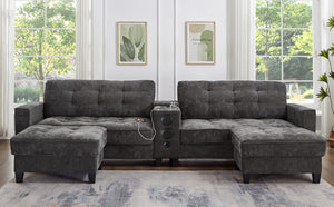 English Elm Swivel Barrel Accent Chair Chenille Tufted Round Club Seat for Living Room Lounge Grey N719S002290E
