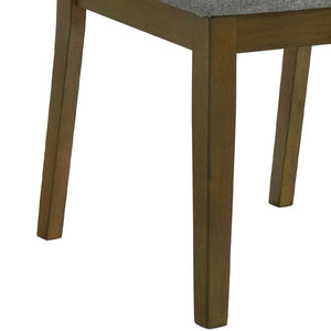 English Elm Lyoi Ladder Back Dining Chairs Set of 2 Gray Upholstered Seat Solid Wood Frame B056P417076