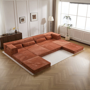 English Elm Compression Modular Sofa Bed - Oversized Boneless Design, Plush Memory Foam, Versatile & No Assembly W3723S00034