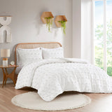 Intelligent Design Lucy Modern/Contemporary Clip Jacquard Comforter Set ID10-2288 Ivory