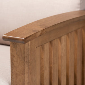 Baxton Studio Baxton Studio Charlotte Lounge Chair - Plush Taupe Fabric, Walnut Brown Frame, Modern Classic Design SW3513-Taupe/Walnut-M17-CC