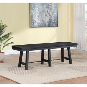English Elm Yesler Modern Industrial Black Wood Trestle Bench - Durable Seating For Dining & Entryway Spaces B062P299942-GIGA