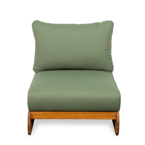 English Elm Outdoor Acacia Wood 5 Seat Chat Set with Teak Finish and Foam Filled Cushions N773OC00157G