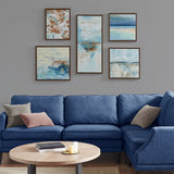 Madison Park Blue Horizon Modern/Contemporary 5-piece Gallery Framed Canvas Wall Art Set MP95C-0179A Blue Multi