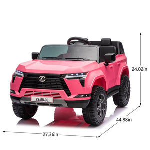 English Elm Lexus Gx550 Two Seat Kids Ride on with 24v Power Remote Control and Suspension Pink W1578P416225