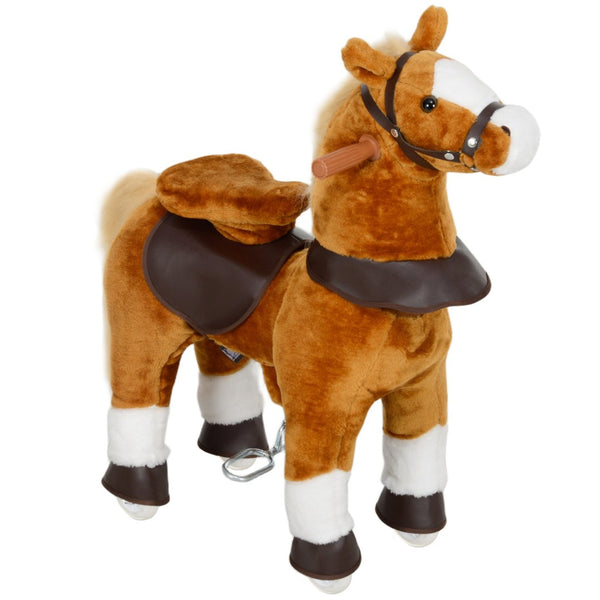 English Elm Qaba Battery Powered Toddler Ride on Pony with Music Soft Touch Foam Seat Pu Wheels W2225P249746