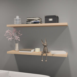 English Elm Greer Floating Shelf Set Of 2 In Light Pine - Modern, Space-Saving Design For Stylish Décor Display B128P245002