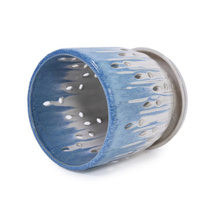 English Elm Set Of 2 Stylish Ceramic Flowerpots With Drainage Holes - Modern Indoor/Outdoor Planters For Home Decor W3273P322554-GIGA