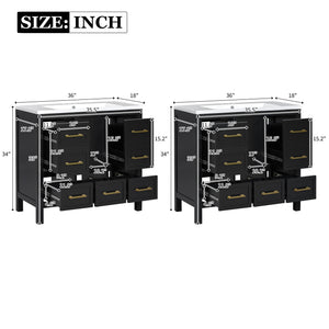 English Elm 72'' Elegant Bathroom Vanity Set With Resin Sink, Solid Wood Frame, Ample Storage & Soft-Close Doors N710SS00012B