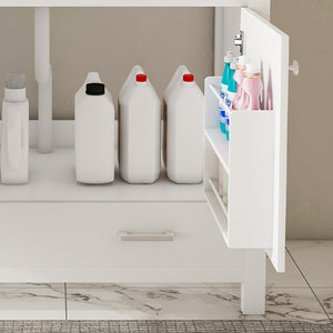 English Elm Modern 43" Bathroom Vanity With Durable Carrara White Top, Stylish Storage, And Soft-Closing Drawers W509S00142