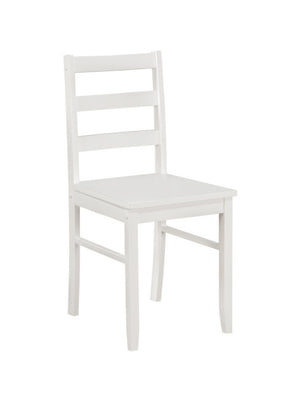 English Elm Lavina Compact White Rectangular Dining Set with Ladder Back Chairs for Four B2749P413188