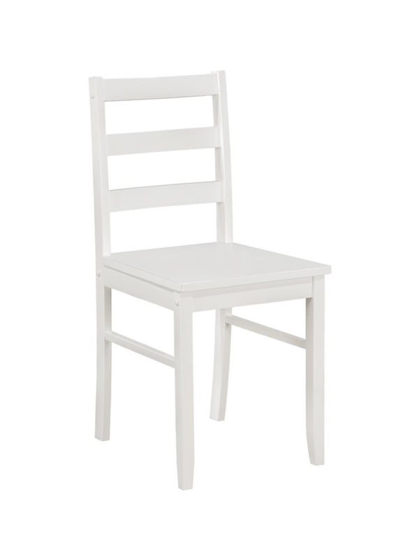 English Elm Lavina Compact White Rectangular Dining Set with Ladder Back Chairs for Four B2749P413188