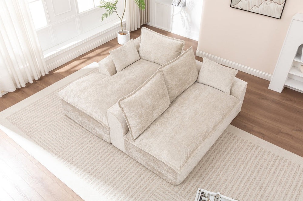 English Elm 103" Cloud Sectional Couch - Reversible L-Shaped Modular Sofa For Stylish Living Room Comfort W1170S00040