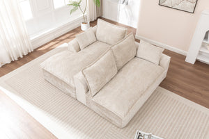 English Elm 103" Cloud Sectional Couch - Reversible L-Shaped Modular Sofa For Stylish Living Room Comfort W1170S00040