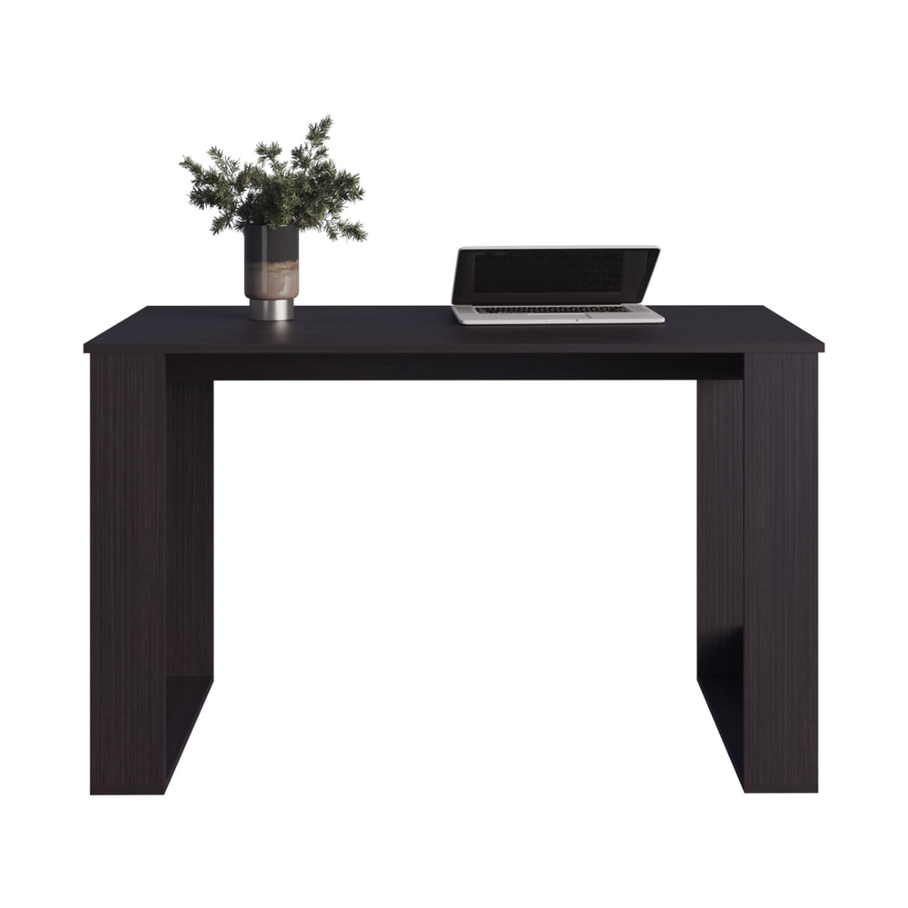 English Elm Writing Desk Sleek 47.2" Workstation with Sturdy Legs, Engineered Wood Finish for Home Offices Black,Wenge 51.97 L x 28.35 W x 3.15 H B097P296832