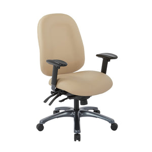 OSP Home Furnishings Multi-function Ergonomic High Back Office Chair with Lumbar Support and Titanium Base High Buff 8511-R104