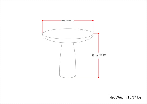 English Elm Dominique Hand-Finished Cast Aluminum Side Table in Antique Brass Finish, 22" Round, Versatile Accent Piece B136P239035