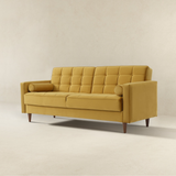 English Elm Ashcroft Furniture - Benara Yellow Velvet Sleeper Sofa