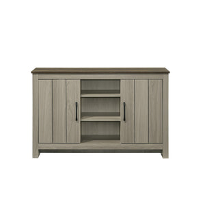 English Elm Gray Oak Finish Cabinet With Shelves & Doors - Stylish Storage Solution For Home & Office Spaces B016P408728