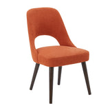 INK+IVY Nola Casual Dining Side Chair (Set of 2) II100-0117 Orange/Dark Brown