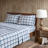 Woolrich Flannel Lodge/Cabin Sheet Set WR20-2045 Blue Plaid